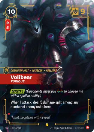 Image of Volibear - Furious (Alternate Art) (041a/298) - Origins