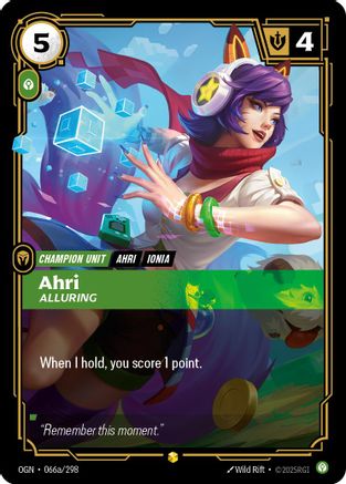 Image of Ahri - Alluring (Alternate Art) (066a/298) - Origins