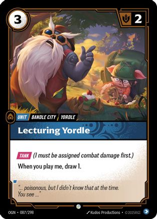 Image of Lecturing Yordle (087/298) - Origins Foil