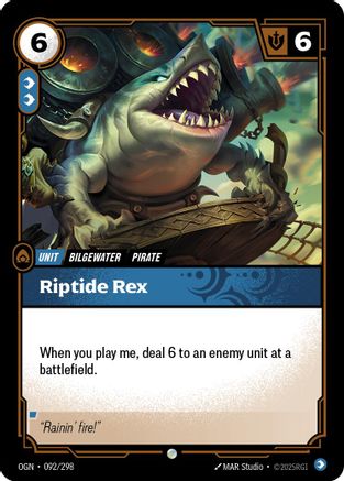 Image of Riptide Rex (092/298) - Origins Foil