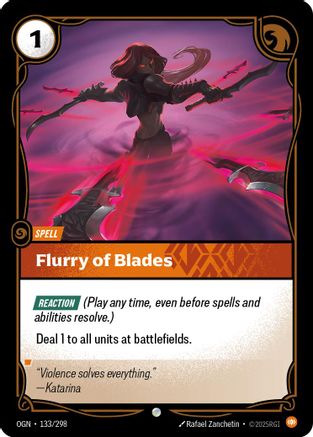 Image of Flurry of Blades (133/298) - Origins Foil