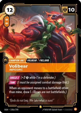 Image of Volibear - Imposing (Alternate Art) (158a/298) - Origins