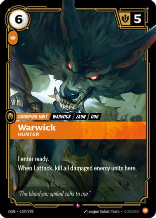 Image of Warwick - Hunter (159/298) - Origins
