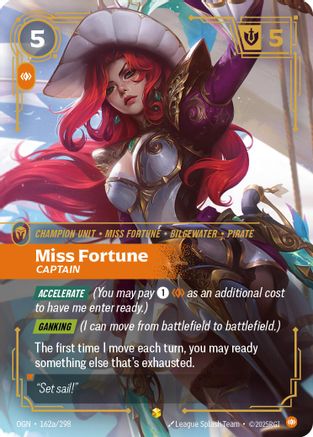 Image of Miss Fortune - Captain (Alternate Art) (162a/298) - Origins