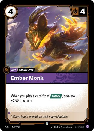 Image of Ember Monk (167/298) - Origins Foil