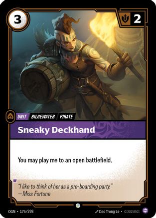 Image of Sneaky Deckhand (176/298) - Origins Foil