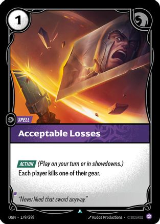 Image of Acceptable Losses (179/298) - Origins