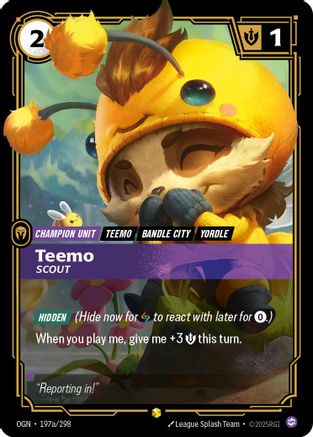Image of Teemo - Scout (Alternate Art) (197a/298) - Origins