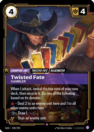 Image of Twisted Fate - Gambler (200/298) - Origins