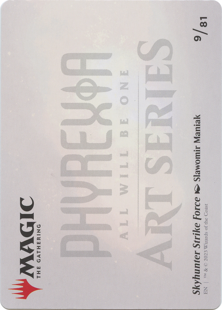 Image of Skyhunter Strike Force // Skyhunter Strike Force (AONE-009) - Phyrexia: All Will Be One Art Series (Borderless) Foil