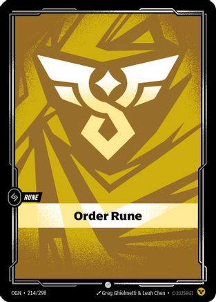 Image of Order Rune (214/298) - Origins Foil