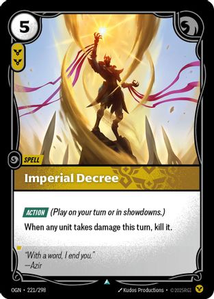 Image of Imperial Decree (221/298) - Origins Foil