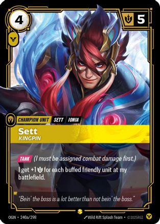 Image of Sett - Kingpin (Alternate Art) (240a/298) - Origins