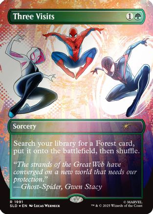 Image of Three Visits (Rainbow Foil) (SLD-1991) - Secret Lair Drop Series Foil