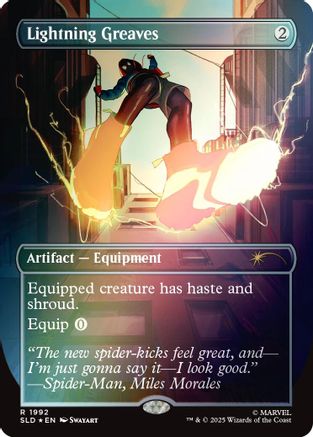 Image of Lightning Greaves (1992) (Rainbow Foil) (SLD-1992) - Secret Lair Drop Series Foil