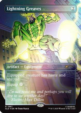 Image of Lightning Greaves (1987) (Rainbow Foil) (SLD-1987) - Secret Lair Drop Series Foil