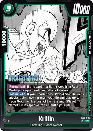 Image of Krillin (SB02-034) - Manga Booster 02 Holofoil