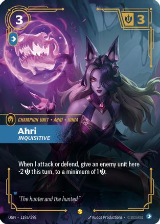Image of Ahri - Inquisitive (Alternate Art) (119a/298) - Origins