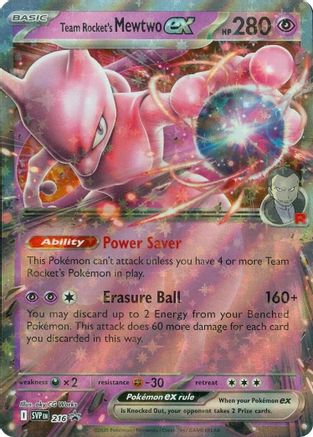 Image of Team Rocket's Mewtwo ex 216  - Holofoil SV Scarlet & Violet Promo Cards - Promo