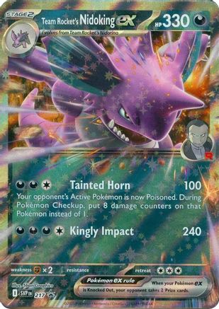 Image of Team Rocket's Nidoking ex 217  - Holofoil SV Scarlet & Violet Promo Cards - Promo