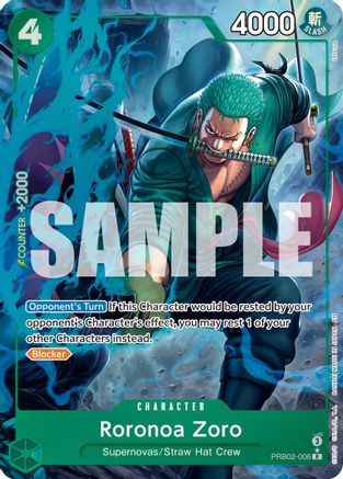 Image of Roronoa Zoro (Alternate Art) (PRB02-006) - Premium Booster -The Best- Vol. 2 Foil