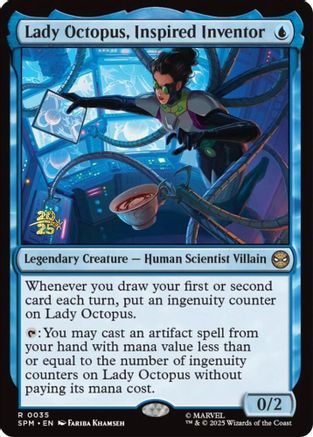 Image of Lady Octopus, Inspired Inventor (PRE-035) - Prerelease Cards Foil