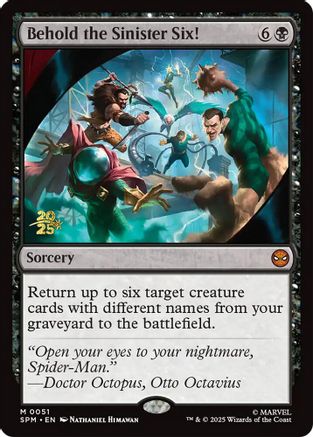 Image of Behold the Sinister Six! (PRE-051) - Prerelease Cards Foil