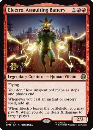 Image of Electro, Assaulting Battery (PRE-076) - Prerelease Cards Foil