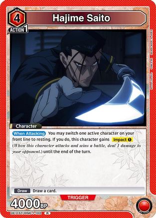 Image of Hajime Saito (102) (UE11ST/RNK-1-102) - UE11ST Rurouni Kenshin Starter Deck