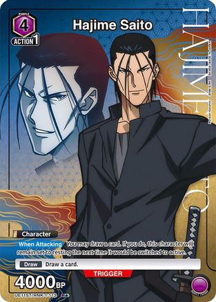 Image of Hajime Saito (113) (R*) (UE11ST/RNK-1-113) - UE11ST Rurouni Kenshin Starter Deck Foil