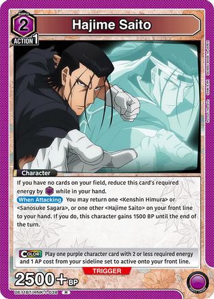 Image of Hajime Saito (038) (UE11BT/RNK-1-038) - UE11BT Rurouni Kenshin Foil