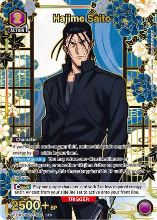 Image of Hajime Saito (038) (R*) (UE11BT/RNK-1-038) - UE11BT Rurouni Kenshin Foil