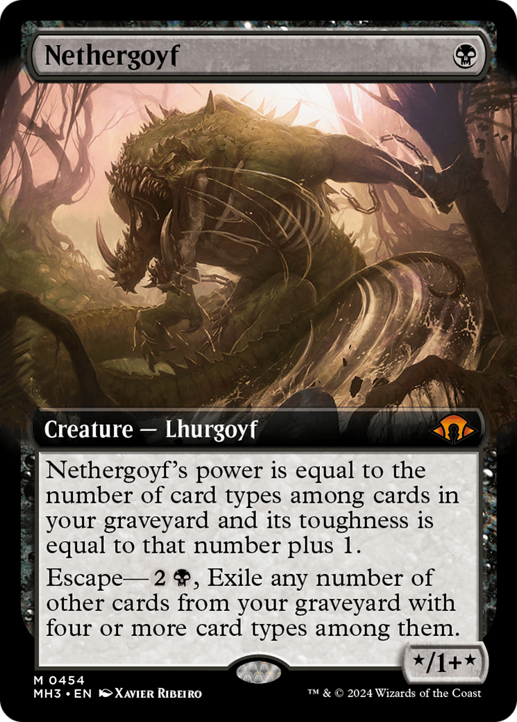 Image of Nethergoyf (Extended Art) (MH3-454) - Modern Horizons 3: (Extended Art) Foil