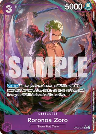 Image of Roronoa Zoro - OP09-076 (Alternate Art) (OP09-076) - Premium Booster -The Best- Vol. 2 Foil