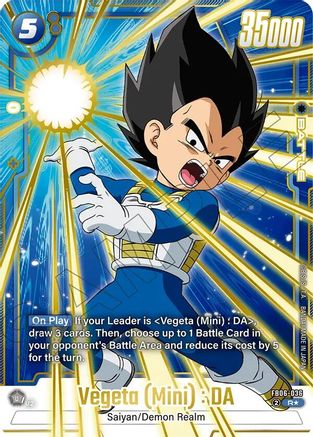 Image of Vegeta (Mini) : DA - FB06-036 (Gold) (FB06-036) - Fusion World Promotion Cards and Packs Holofoil