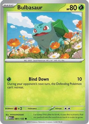 Image of Bulbasaur 001/132  ME01 Mega Evolution - Common