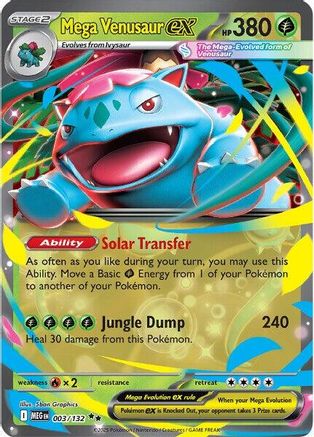 Image of Mega Venusaur ex 003/132  - Holofoil ME01 Mega Evolution - Double Rare