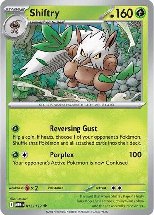 Image of Shiftry 015  - Reverse Holofoil ME01 Mega Evolution - Uncommon