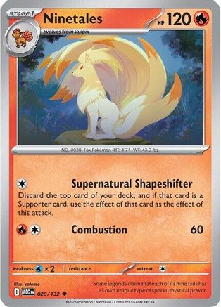 Image of Ninetales 020  ME01 Mega Evolution - Uncommon