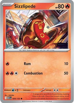 Image of Sizzlipede 029  ME01 Mega Evolution - Common