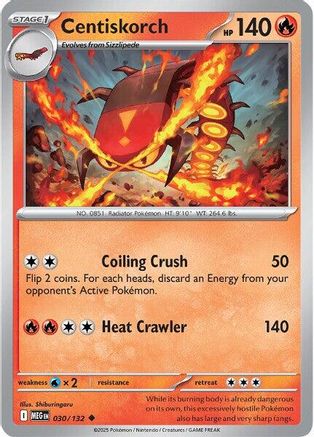 Image of Centiskorch 030  ME01 Mega Evolution - Uncommon