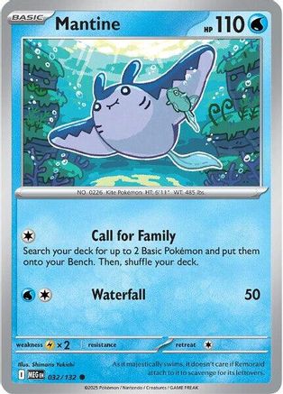 Image of Mantine 032  - Reverse Holofoil ME01 Mega Evolution - Common