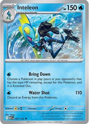 Image of Inteleon 041/132  ME01 Mega Evolution - Uncommon