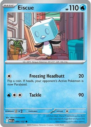 Image of Eiscue 044/132  - Reverse Holofoil ME01 Mega Evolution - Common