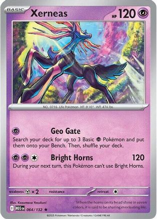 Image of Xerneas 064  - Reverse Holofoil ME01 Mega Evolution - Rare