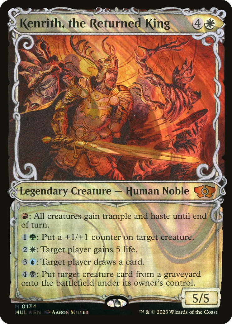 Image of Kenrith, the Returned King (Halo Foil) (MUL-134) - Multiverse Legends: (Showcase) Foil