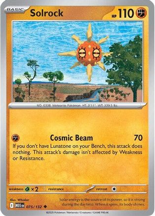 Image of Solrock 075  ME01 Mega Evolution - Uncommon