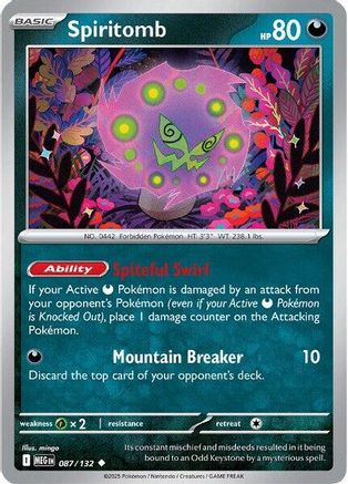 Image of Spiritomb 087/132  ME01 Mega Evolution - Uncommon