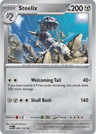 Image of Steelix 093/132  - Reverse Holofoil ME01 Mega Evolution - Rare