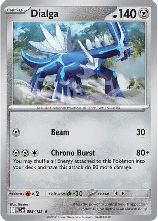 Image of Dialga 095  - Reverse Holofoil ME01 Mega Evolution - Rare